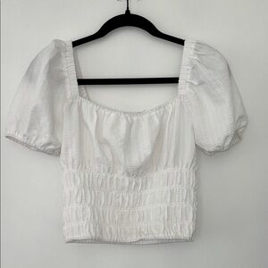 Elodie White Puffy Poof sleeve top women’s xs blouse Nordstrom
